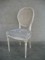 chaise patiné assise tissu - meuble de charme