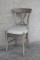 chaise ceruée assise en tissu - mobilier de charme