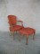 Fauteuil capitonné patiné  louis XV  - coup de soleil mobilier - sevigne