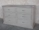 COMMODE - GRISE - PATINEE - 3 TIROIRS - CHENE