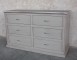 COMMODE - GRISE - PATINEE - 3 TIROIRS - CHENE