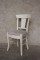 chaise en bois peint assise en  tissu
