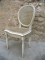 chaise cannée taupe style Louis XVI - coup de soleil mobilier
