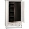 armoire - blanche - grise - 2 portes