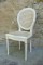 chaise cannée blanche pieds louis XVI à cannelures - coup de soleil mobilier