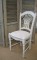 chaise provençale assise en tissu dossier à gerbe