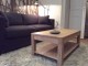 table basse - bois massif - bois naturel - relevable