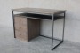 bureau-contemporain-tiroir- metal -chene