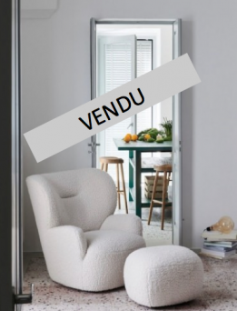 FAUTEUIL PIVOTANT et POUF LOLL 
