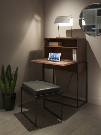 Bureau secrétaire contemporain acier et bois - DUVIVIER - KARUSA