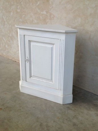 Meuble d'angle blanc MONTMAJOUR - Coup de Soleil Mobilier