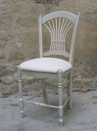 chaise à gerbe assise tissu - mobilier de charme 